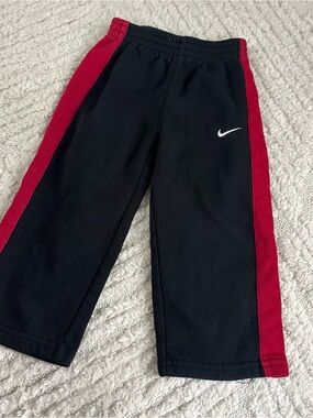 Nike Kids Black and Red Athletic Pants